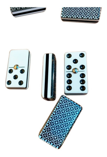 Domino Baraja Rombos Plata / Domino Baraja Rombos Azul