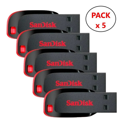 Imagen 2 de 5 de Pendrive 32gb Sandisk Original Usb Pack X 5 Unidades