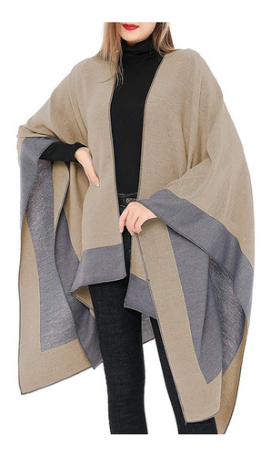 Abrigo Mujer Pashmina Chal Wrap Cape Sweater Knitting Ca 601