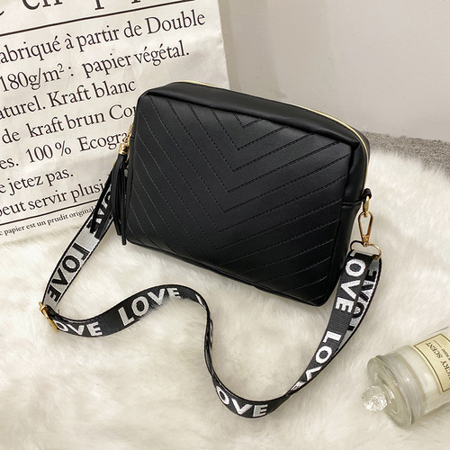 Bolso Bandolera De Cuero Pu Simple De Moda Para Mujer