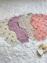 Comprar 4 Bodys Manga Larga 12 Meses Para Bebé Niña Marca Carters