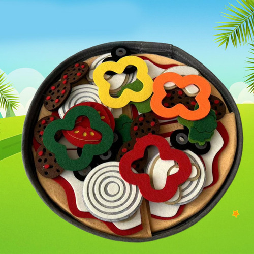 Conjunto De Comida De Pizza, Brinquedo Educacional Infantil