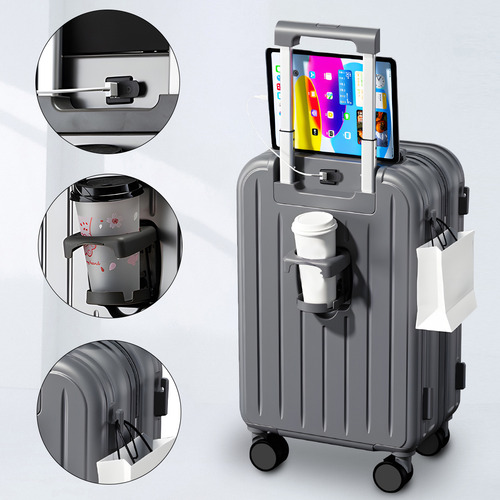 Maleta Mano Viaje 20in 10kg Rigida 4 Ruedas Con Portavasos