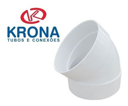 Pack 12 Codos De Pvc 40mm H-h 45 Grados 1.8mm D Grosor Krona