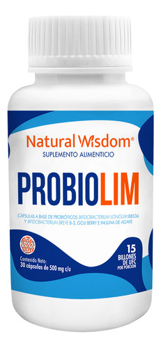 Probiolim Probioticos Bifidobacterium + Goji Berry | regula colesterol y triglicéridos | 30 cápsulas