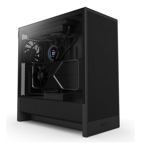 Gabinete Media Torre Nzxt H5 Flow E-atx Vidrio Templado Usbc