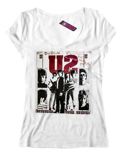 Remera Mujer U2 Bono Toda La Banda Dublin Rp292 Dtg Premium