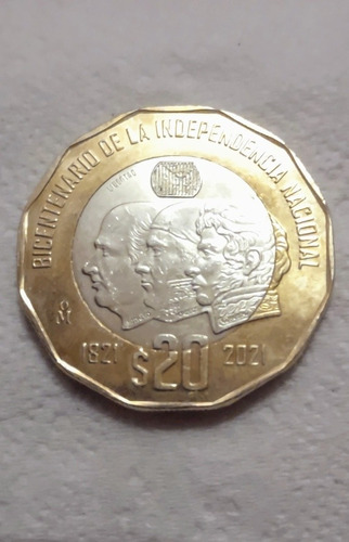 Moneda Conmemorativa Bicentenario De 20 Pesos