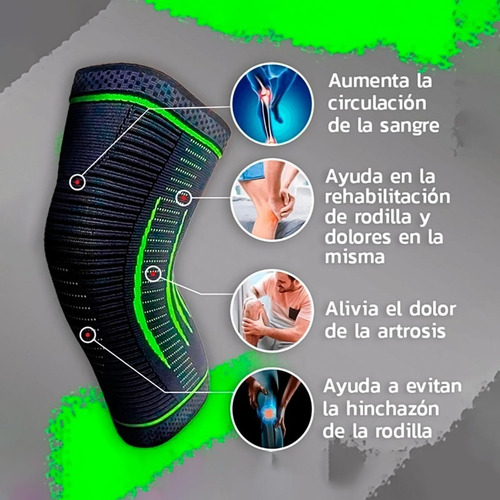 Imagen 3 de 3 de Rodillera Deportiva Elástica De Compresion Correr Crossfit