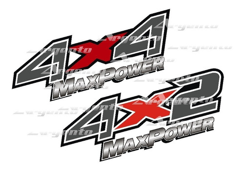 Calcomanias 4x4 / 4x2 Max Power Ford F100 Duty Por Unidad 