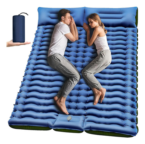 Doble Colchoneta Dormir Autoinflable De 4 Extra Gruesa...