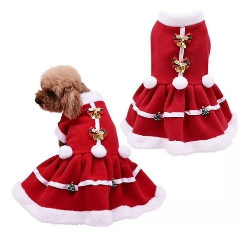 Disfraz Vestido Pascuero Navidad Para Perros/gatos Pequeños