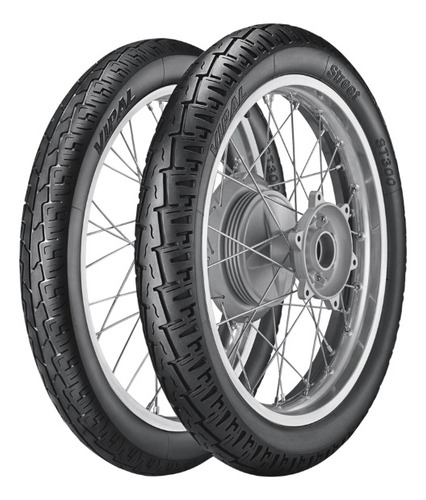 Pneu St300 90/90-18 + 275-18 Vipal Aro 18 Max Todas