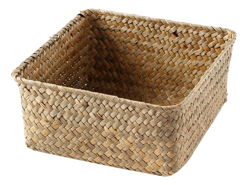 Q Cesta De Almacenamiento De Ratán, Cesto Tejido A Grande