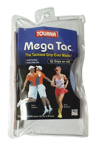 Cubre Grip  Overgrip Tourna Mega Tac Pack X 10 Unid Celestes