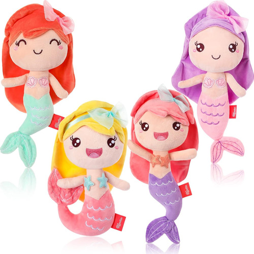 Civaner 4 Piezas 7.8 Peluche De Sirena Juguetes De Peluche