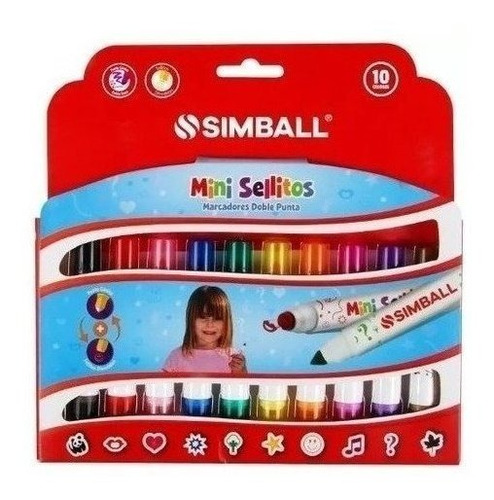 Marcadores Mini Sellitos X10 Simball 13740