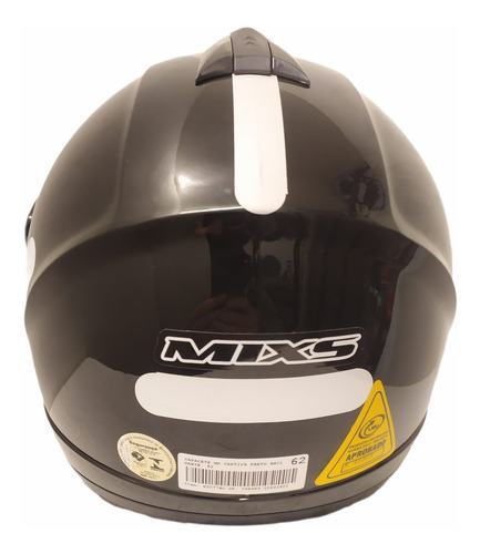 Imagen 4 de 6 de Casco Mixs Captiva Rebatible Con Lentes Negro Brillo