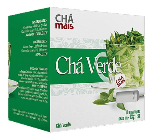 Chá Verde  - Chá Mais Clinicmais  10 Envelopes