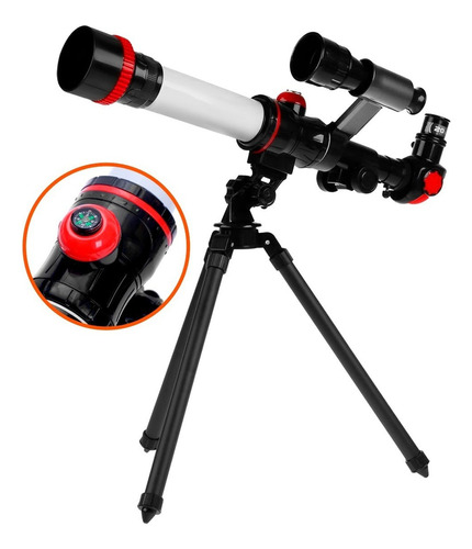 Telescopio Refractor Para Niños Astronomico F170x32 Tripode Color Plateado