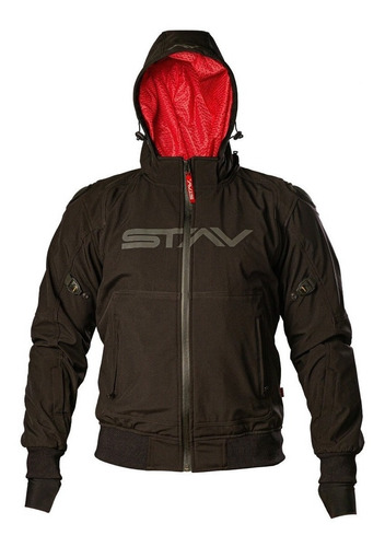 Campera Moto Softshell Stav Zip Hoodie City Motoscba