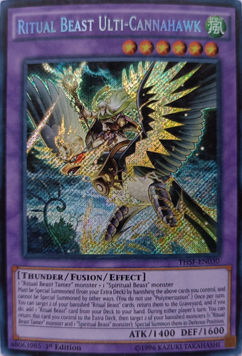 Yugioh! Ritual Beast Ulti-cannahawk Thsf-en030 Secreta