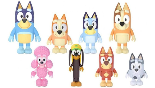 Muñecos Bluey Family And Friends 8 Pack