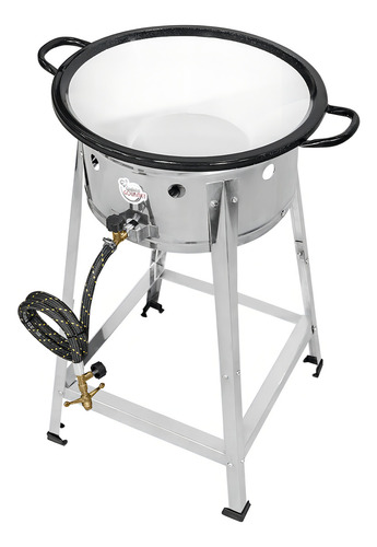 Fritador Pasteleiro Inox Tacho 16 Gás 7 L Frituras Em Geral Frequência Fritador Pasteleiro A Gás N16 Aço Inox 7 L Industrial A Gás (glp)