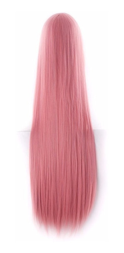 ¡ Peluca Lisa 100cm Palo Rosa Extralarga Kanekalon Cosplay !