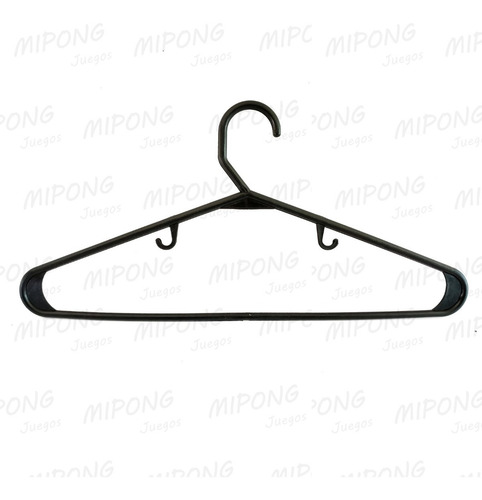 Imagen 3 de 6 de Percha Perchas Por Mayor Plastica Negra Económica X 50 U