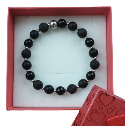 Pulsera Energética Elástica Piedras Naturales Unisex