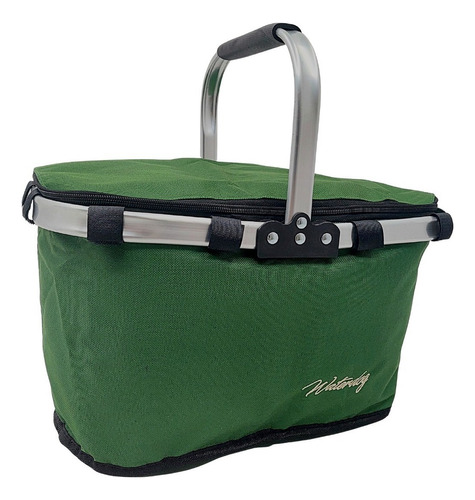 Canasta Térmica Plegable 23l Waterdog Cooler Personal Manija Color Green
