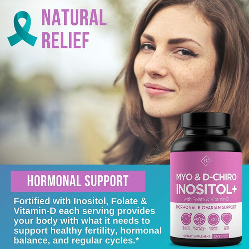 Myo & D-chiro Inositol Con Folato Y Vitamina D - 120 Capsula