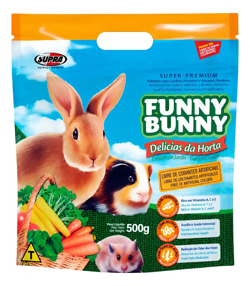 Alimento Funny Bunny Delícias Da Horta Coelho Roedores 500gr