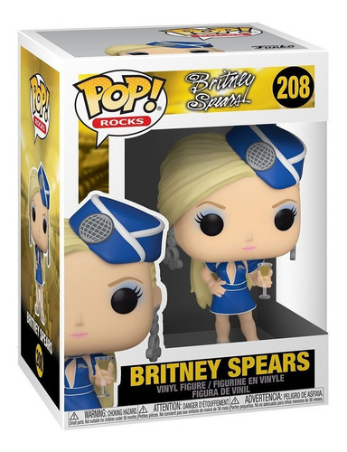 Britney Spears 208 Funko Pop Toxic Rocks Stewardess Nuevo