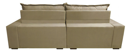Sofá Retrátil 2,32m Pocket Cama Inbox Supreme Suede Bege