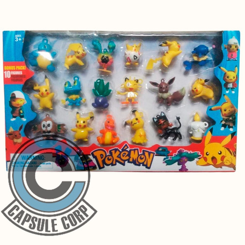 Pokémon Pikachu Set 18 Muñecos Colección Niños Juguetes 
