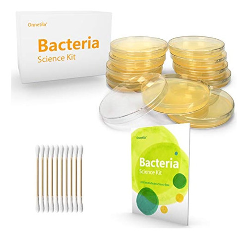 Kit De Ciencia De Bacterias Onnetila Placas De Petri Con Aga