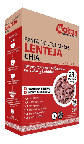 Pack 4 Pastas Proteicas Wakas - Legumbres Y Chía Sin Tacc