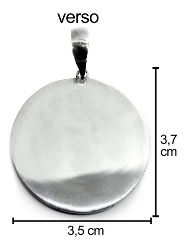 Imagem 3 de 3 de Pentagrama Celta Sobre A Lua - 3,5cm Prata