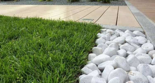 Imagen 6 de 10 de Piedra Decorativa -mármol-blancas-jardinería Blanca Negra