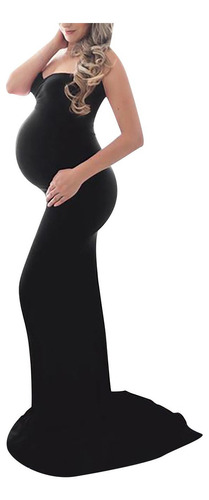 Vestido Sólido De Maternidad Mujeres Embarazadas Fotografía