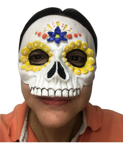 Máscara Antifaz Catrina Halloween Latex Color Diseño unico