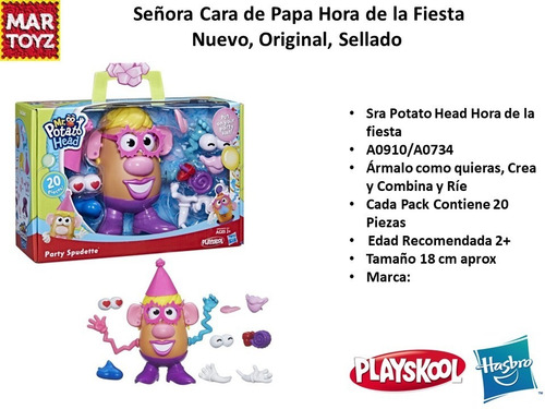 Señora Cara De Papa Hora De La Fiesta Potato Head Party Time