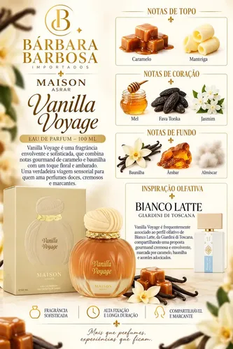 Vanilla Voyage Perfume Árabe Eau de Parfum Paris Corner Limited