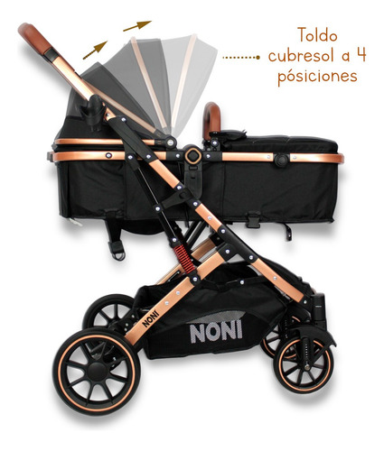 Carriola De Lujo Ultraligera Noni Is-999 H Negro Dorado