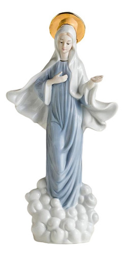 Ornamentos Escultura De Porcelana Virgen María Arte Y