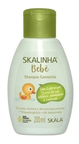 Shampoo Bebê Infantil Camomila Vegano Skala 200ml