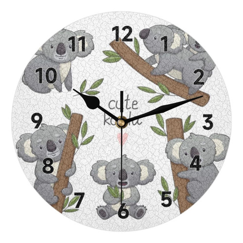 Reloj De Pared De Koala De Dibujos Animados De Mularoka 10 P