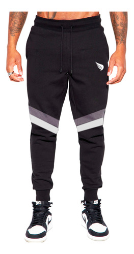 Calça Moletom Tricolor Felpada Skinny Jogger Peluciada Luxo